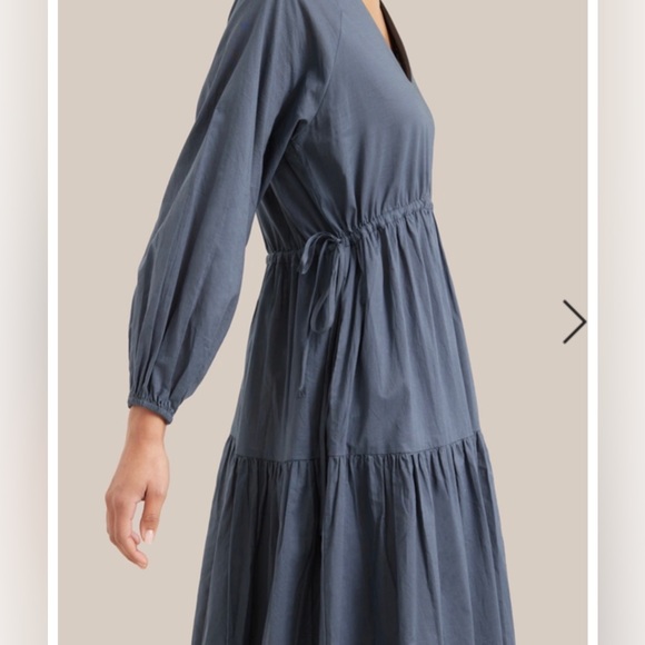 NWOT, Lyra Organic Cotton Tiered Maxi Dress in Blue, size XS - Picture 4 of 9